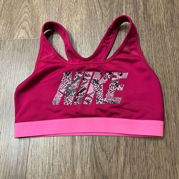 Womens Nike Dri-fit size XS Raspberry colored Sports Bra EUC - Picture 1 of 4